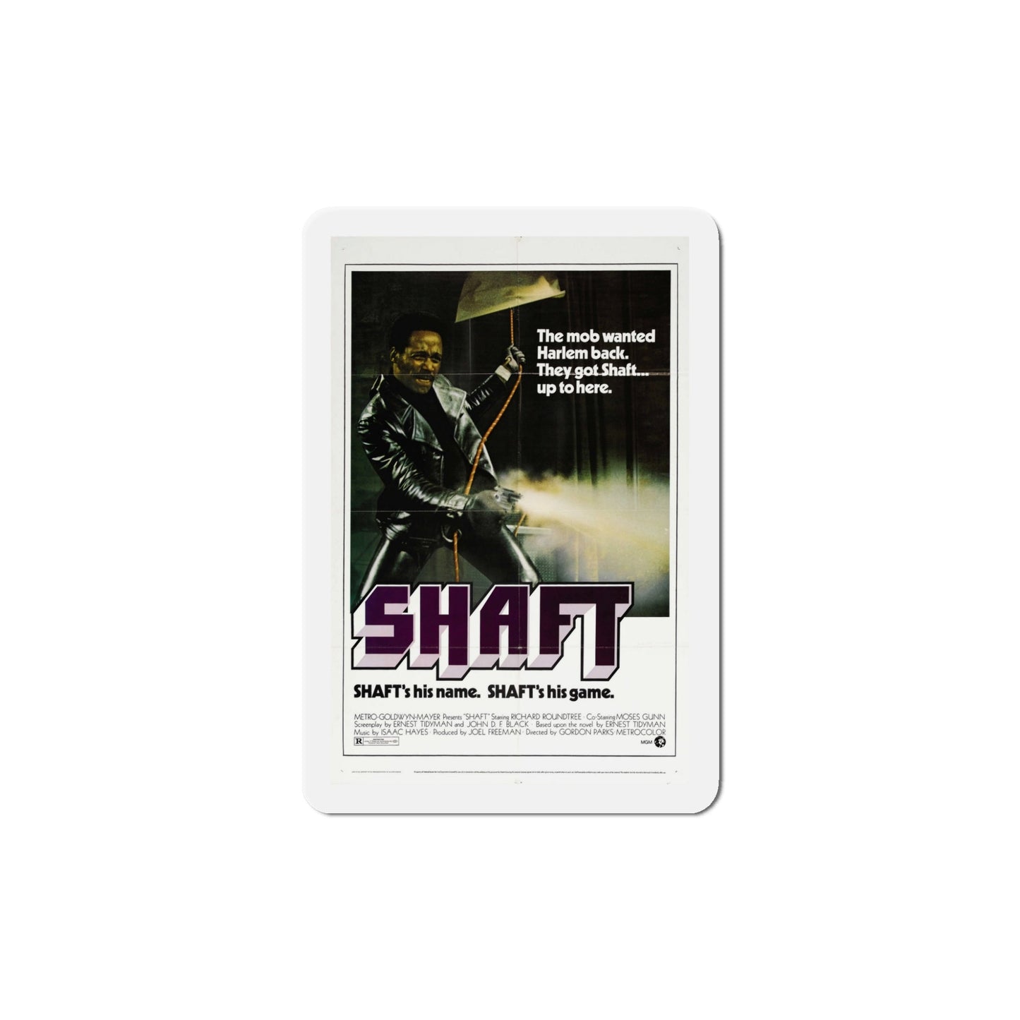 Shaft 1971 Movie Poster Die-Cut Magnet-5 Inch-The Sticker Space