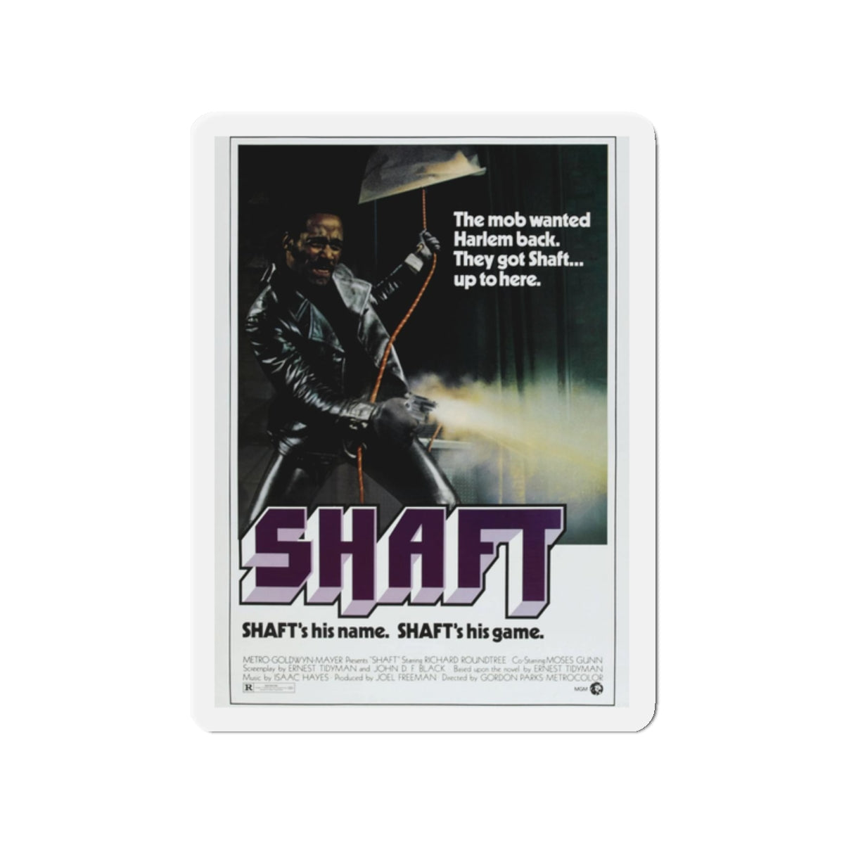 SHAFT 1971 Movie Poster - Refrigerator Magnet-2" x 2"-The Sticker Space