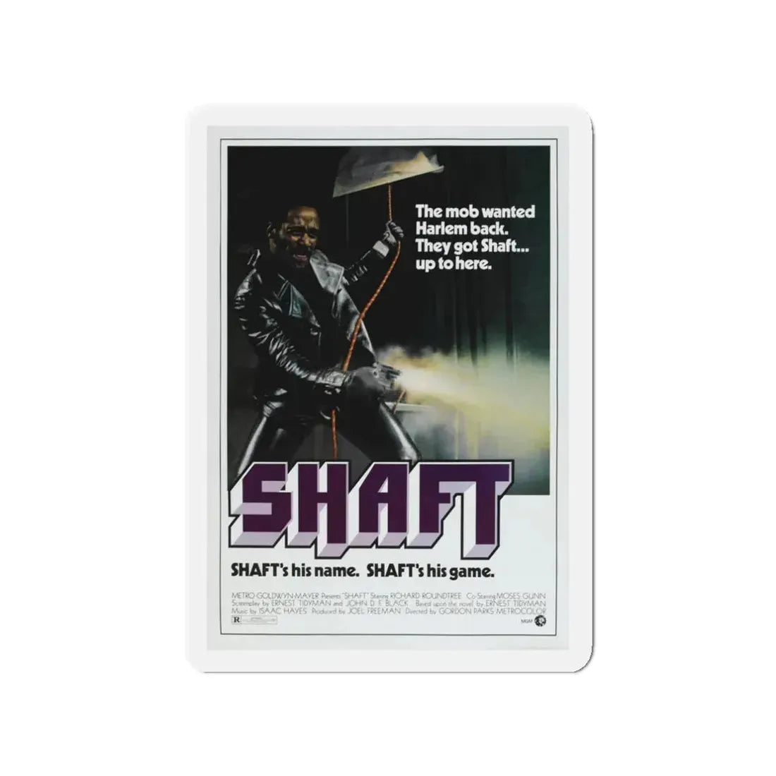 SHAFT 1971 Movie Poster - Refrigerator Magnet 3 Inch Die-Cut - The Sticker Space