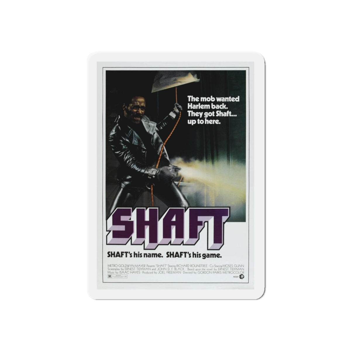 SHAFT 1971 Movie Poster - Refrigerator Magnet-5" x 5"-The Sticker Space