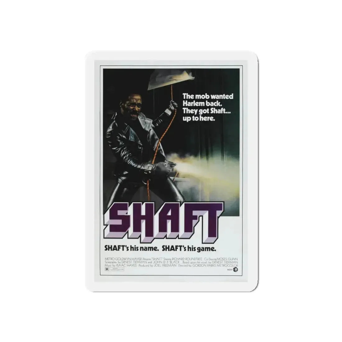SHAFT 1971 Movie Poster - Refrigerator Magnet 5 Inch Die-Cut - The Sticker Space