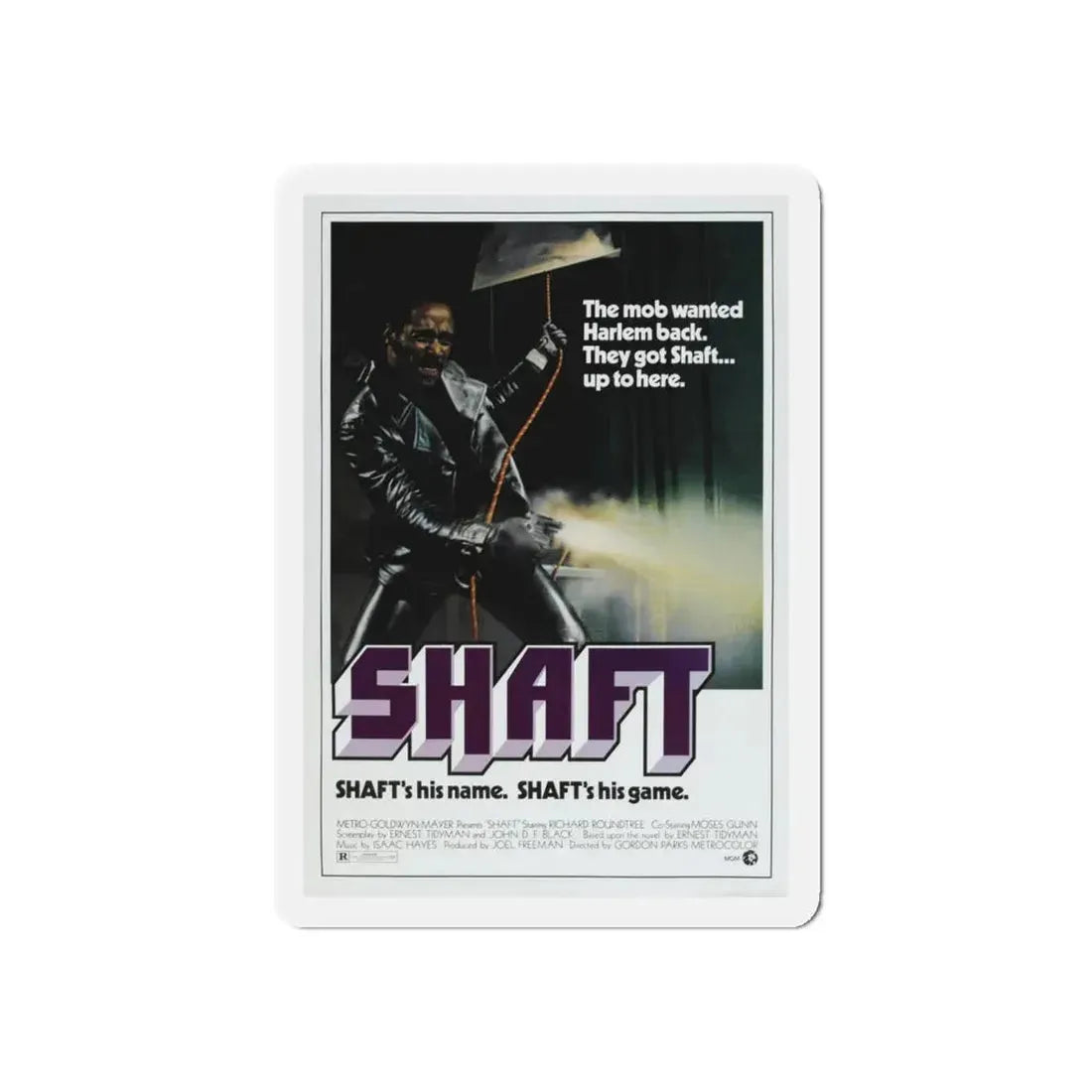 SHAFT 1971 Movie Poster - Refrigerator Magnet 6 Inch Die-Cut - The Sticker Space
