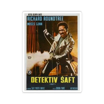 SHAFT (2) 1971 Movie Poster - STICKER Vinyl Kiss-Cut Decal 2 Inch White - The Sticker Space