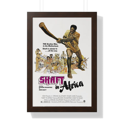 SHAFT IN AFRICA 1973 - Framed Movie Poster-16″ x 24″-The Sticker Space