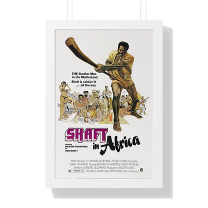 SHAFT IN AFRICA 1973 - Framed Movie Poster-16″ x 24″-The Sticker Space