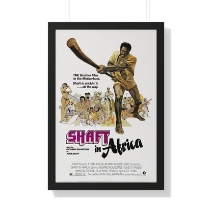 SHAFT IN AFRICA 1973 - Framed Movie Poster-20" x 30"-The Sticker Space