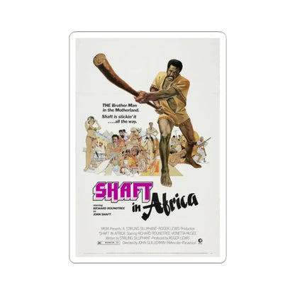 Shaft in Africa 1973 Movie Poster - STICKER Vinyl Kiss-Cut Decal 2 Inch White - The Sticker Space