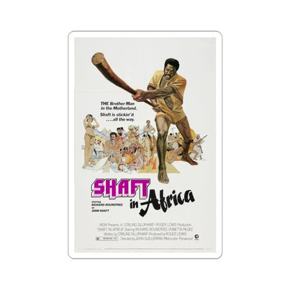 Shaft in Africa 1973 Movie Poster - STICKER Vinyl Kiss-Cut Decal 3 Inch White - The Sticker Space