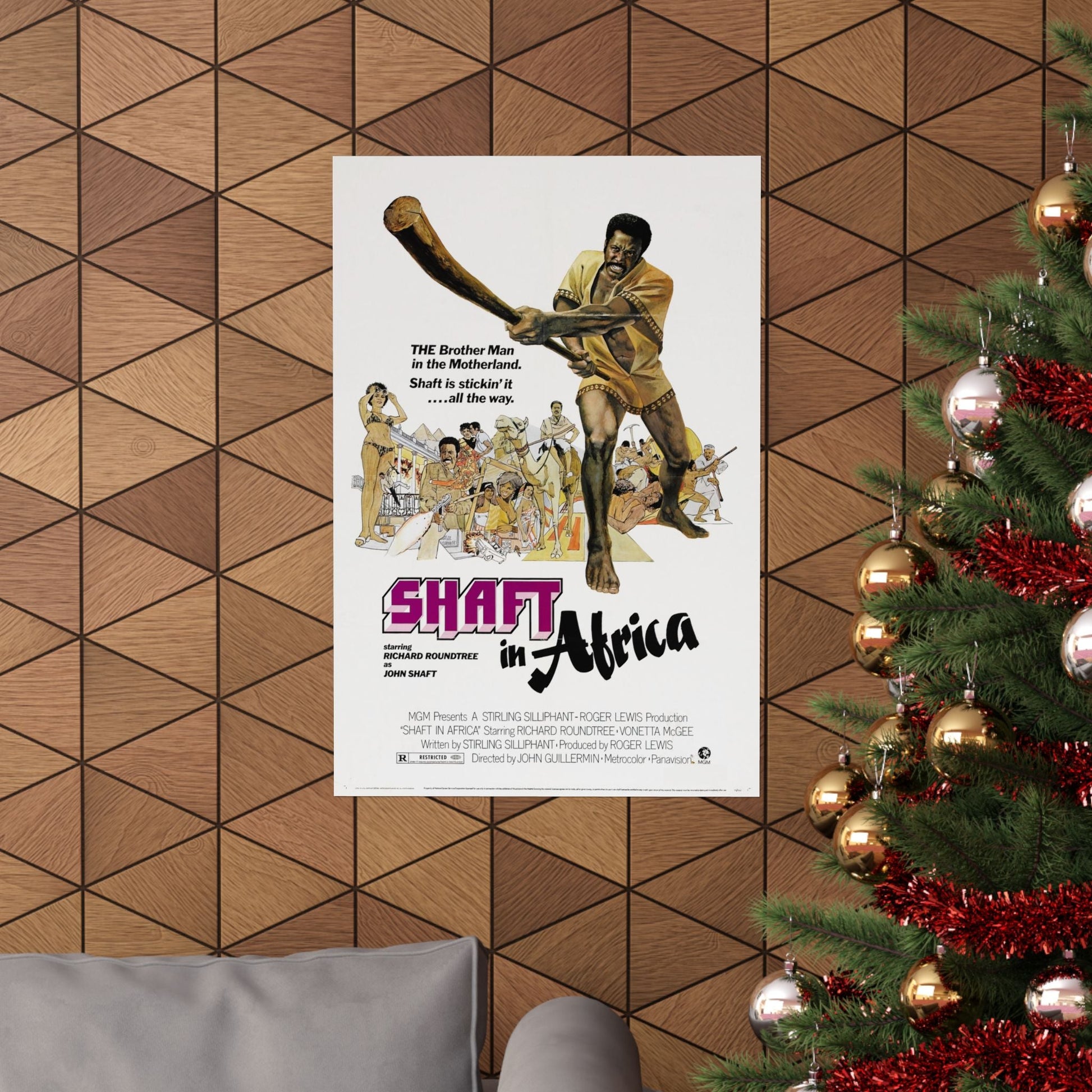 SHAFT IN AFRICA 1973 - Paper Movie Poster-The Sticker Space