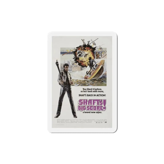 Shaft's Big Score! 1972 Movie Poster Refrigerator Magnet 3 Inch - The Sticker Space