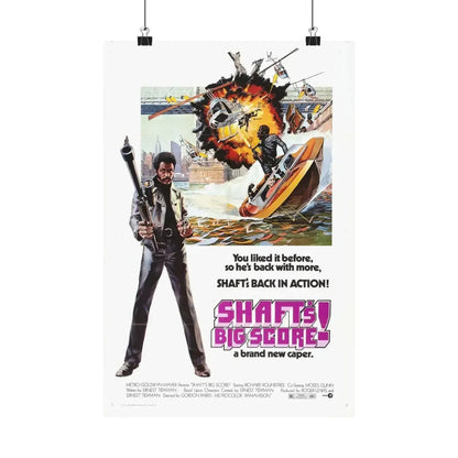 SHAFT'S BIG SCORE! 1972 - Paper Movie Poster 12″ x 18″ Matte - The Sticker Space