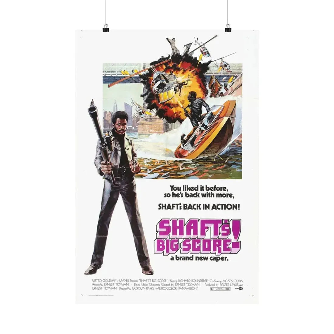 SHAFT'S BIG SCORE! 1972 - Paper Movie Poster 20″ x 30″ Matte - The Sticker Space