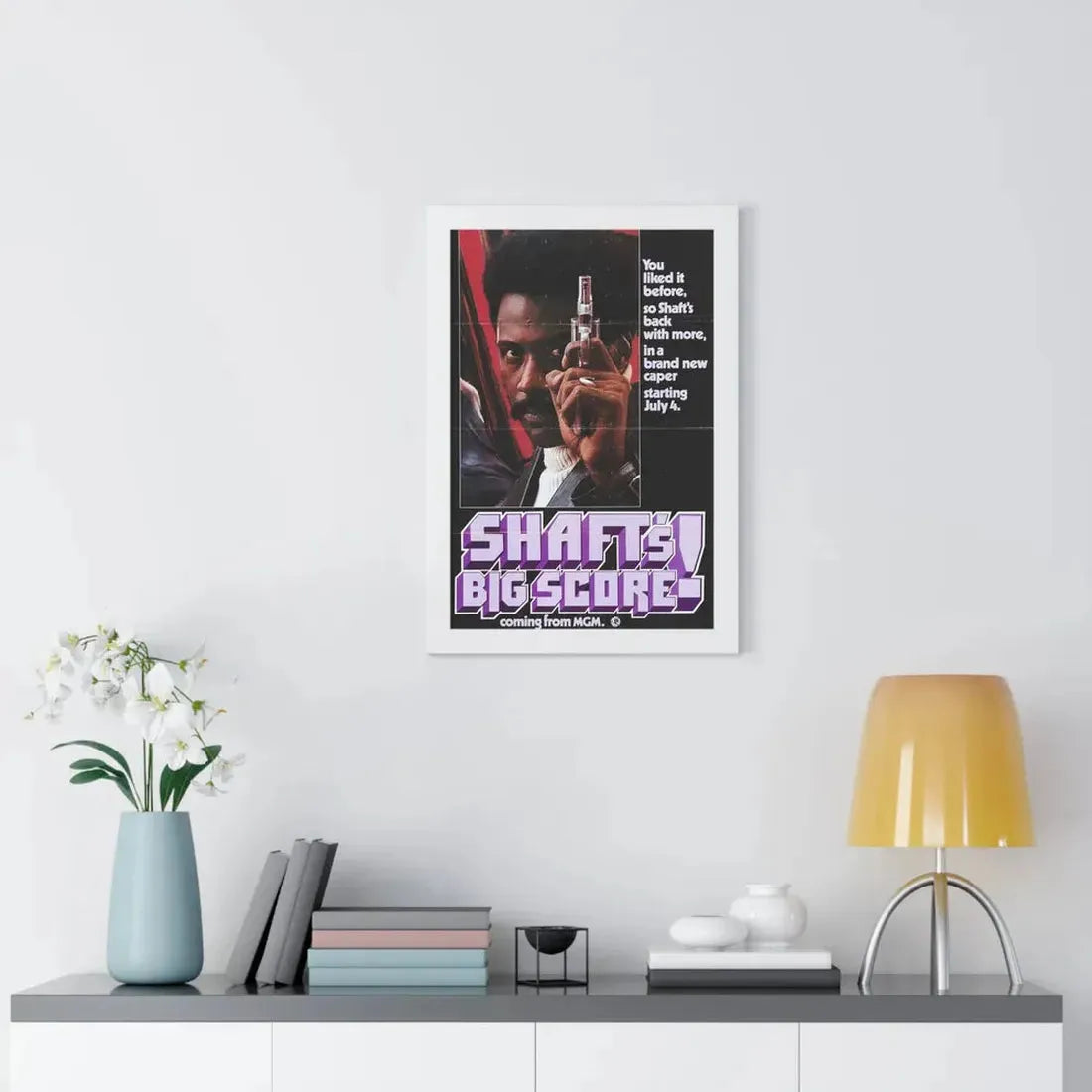SHAFT'S BIG SCORE! (2) 1972 - Framed Movie Poster - The Sticker Space