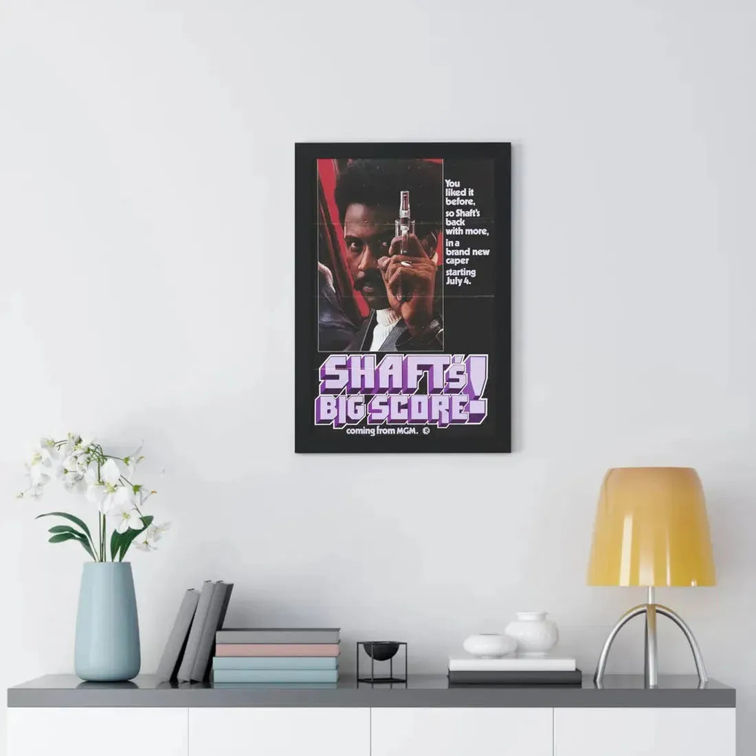 SHAFT'S BIG SCORE! (2) 1972 - Framed Movie Poster - The Sticker Space