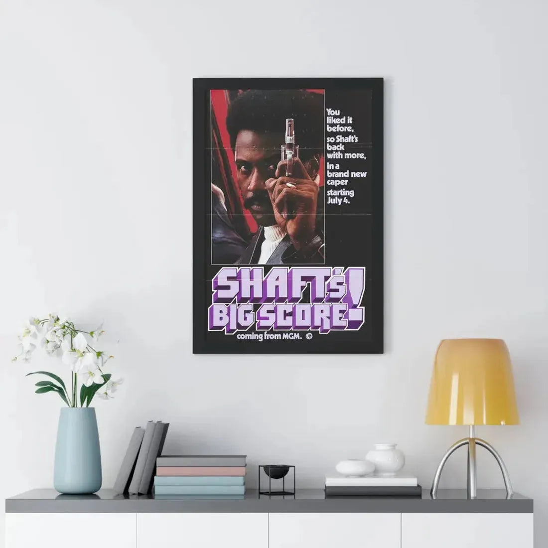 SHAFT'S BIG SCORE! (2) 1972 - Framed Movie Poster - The Sticker Space
