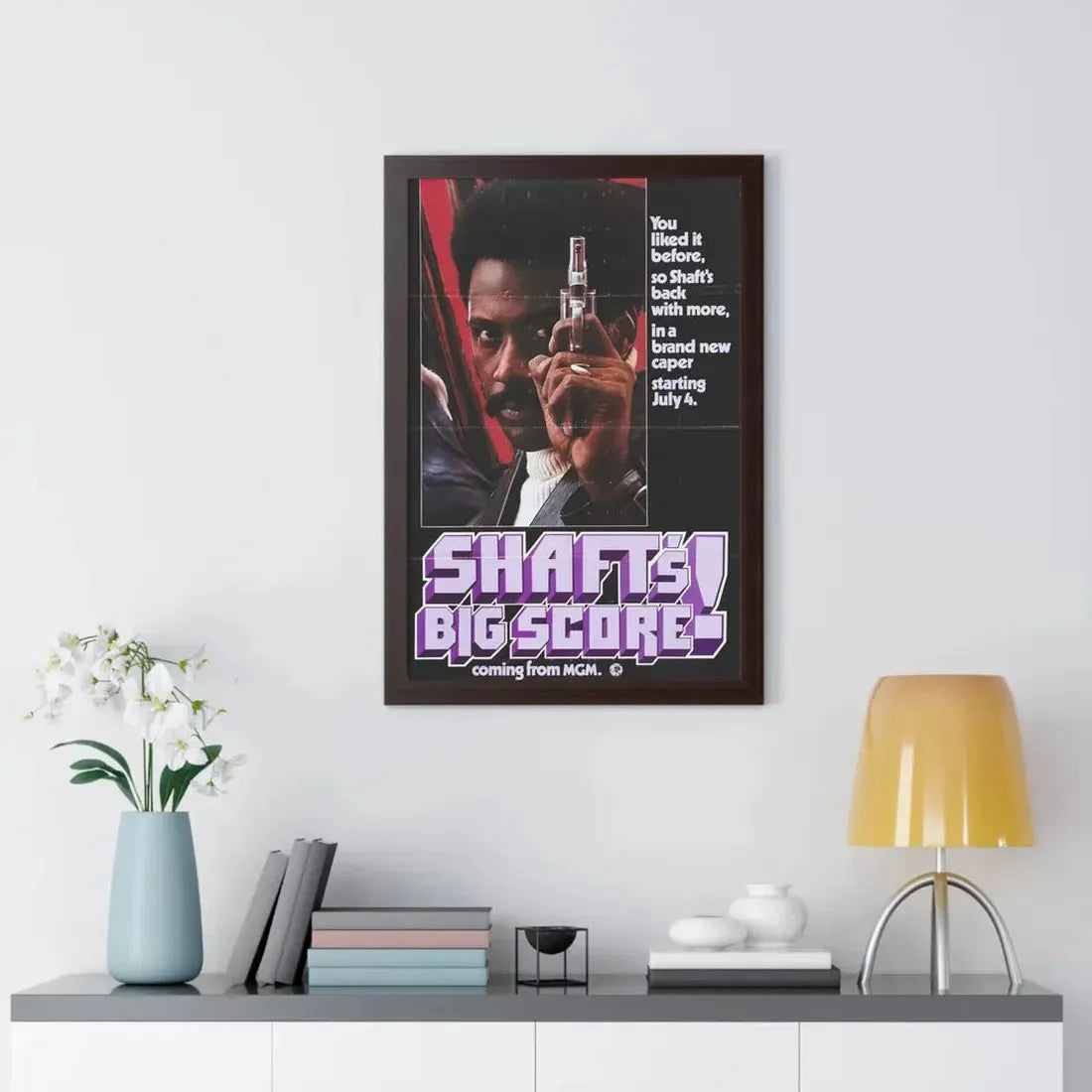 SHAFT'S BIG SCORE! (2) 1972 - Framed Movie Poster - The Sticker Space