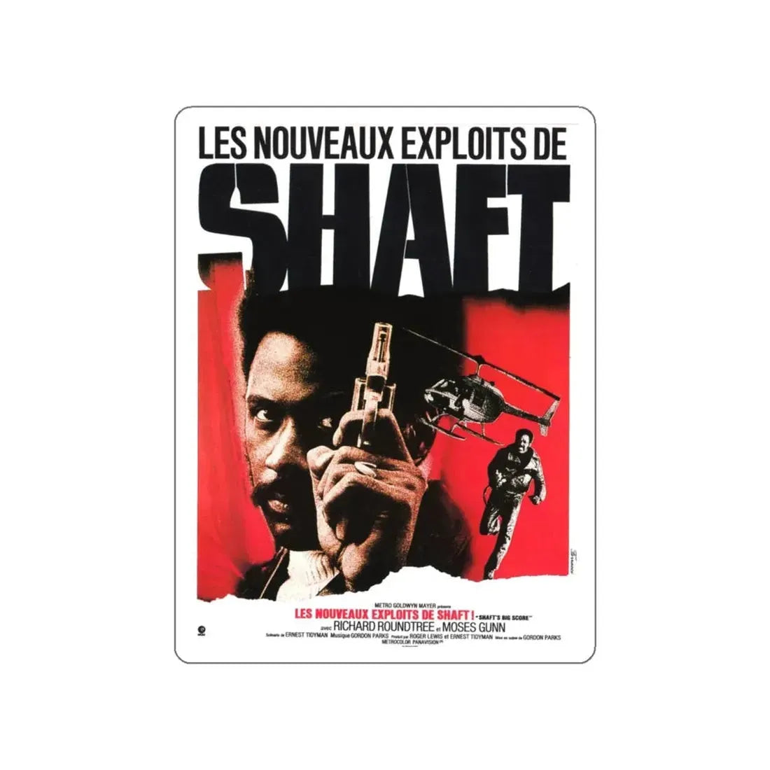 SHAFT'S BIG SCORE! (4) 1972 Movie Poster STICKER Vinyl Die-Cut Decal 4 Inch - The Sticker Space