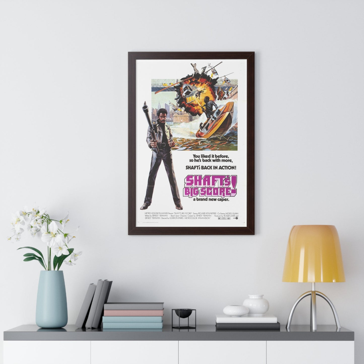 SHAFT'S BIG SCORE! 1972 - Framed Movie Poster-The Sticker Space