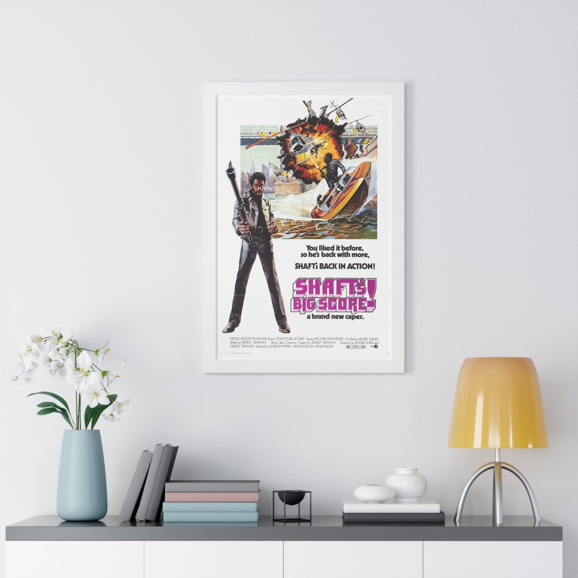 SHAFT'S BIG SCORE! 1972 - Framed Movie Poster-The Sticker Space