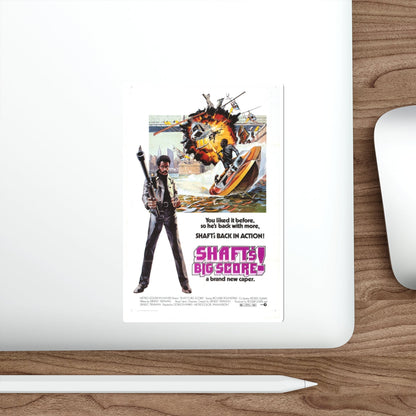 SHAFT'S BIG SCORE! 1972 Movie Poster STICKER Vinyl Die-Cut Decal-The Sticker Space