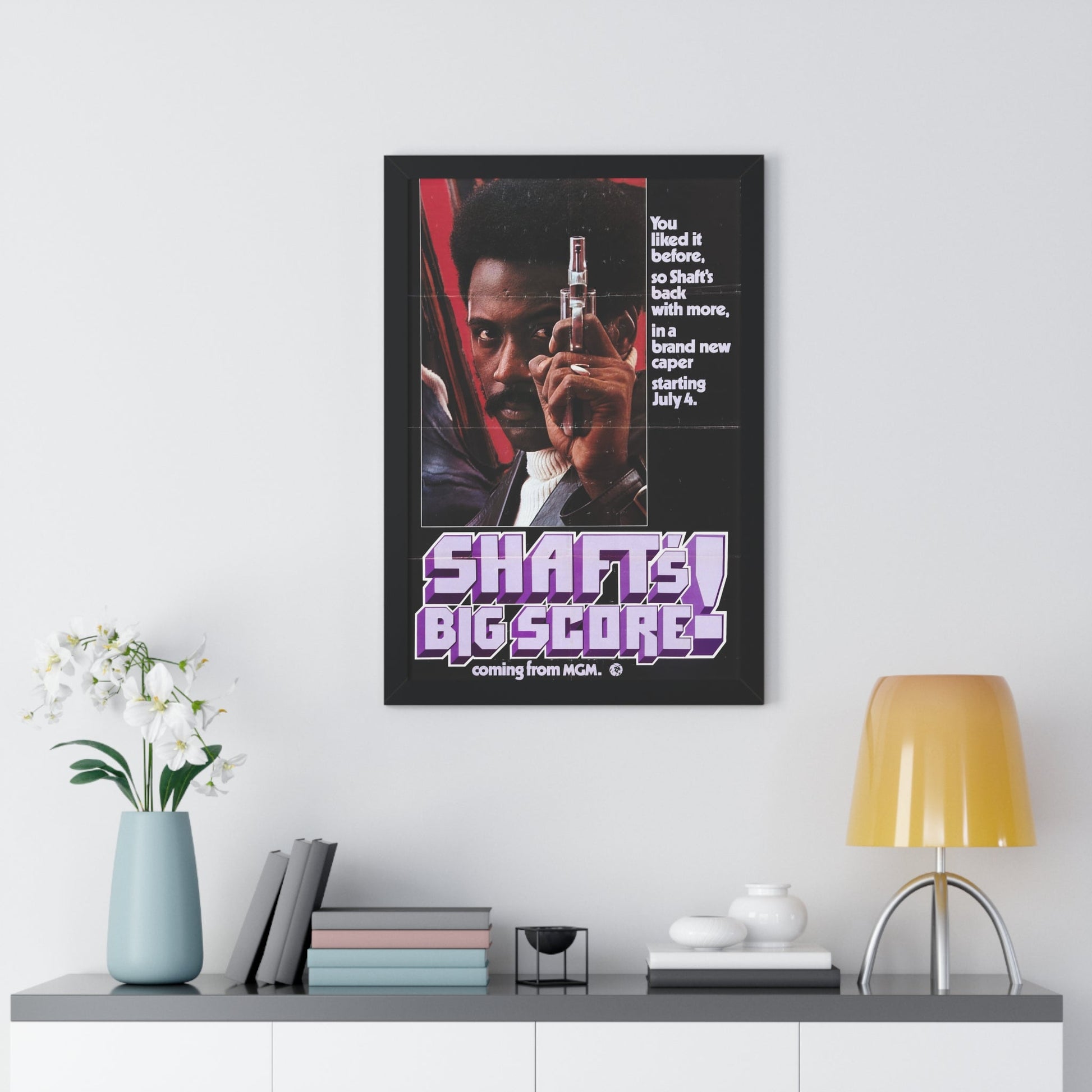 SHAFT'S BIG SCORE! (2) 1972 - Framed Movie Poster-The Sticker Space