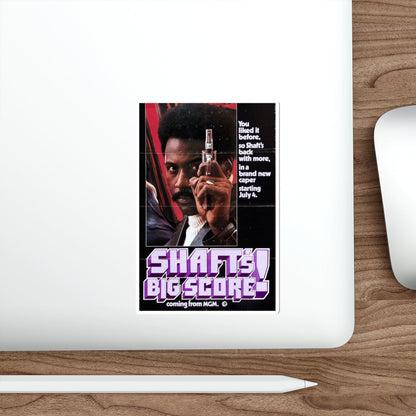 SHAFT'S BIG SCORE! (2) 1972 Movie Poster STICKER Vinyl Die-Cut Decal-The Sticker Space