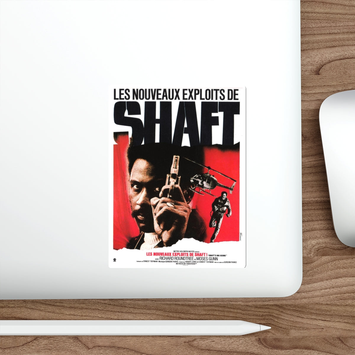 SHAFT'S BIG SCORE! (4) 1972 Movie Poster STICKER Vinyl Die-Cut Decal-The Sticker Space