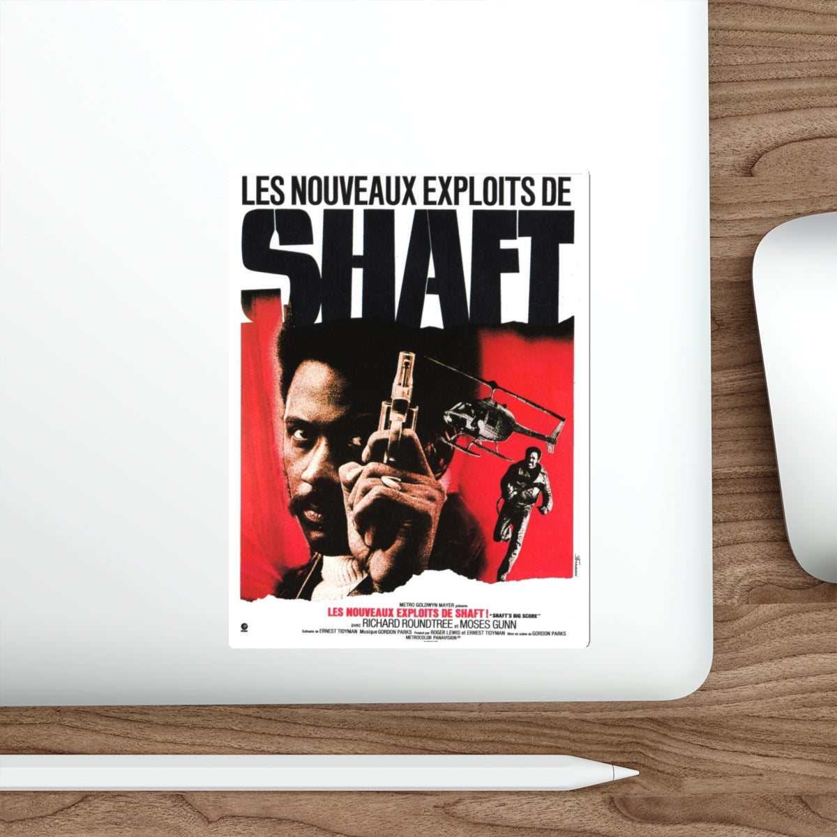 SHAFT'S BIG SCORE! (4) 1972 Movie Poster STICKER Vinyl Die-Cut Decal-The Sticker Space