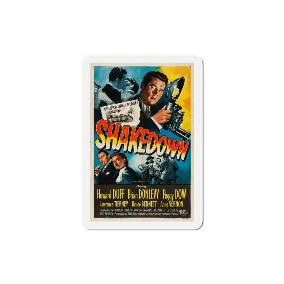 Shakedown 1950 Movie Poster Refrigerator Magnet 4 Inch - The Sticker Space
