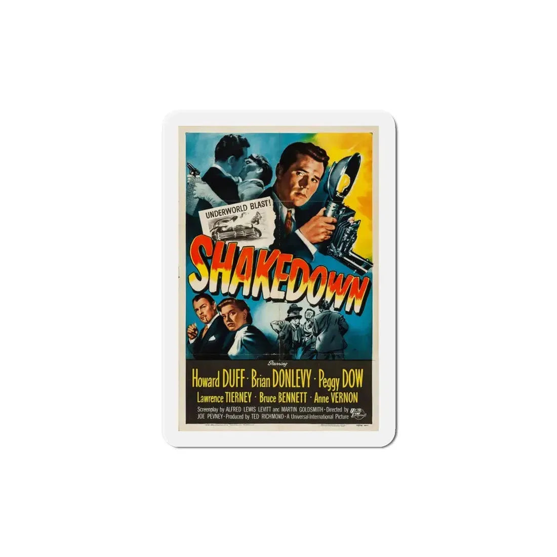Shakedown 1950 Movie Poster Refrigerator Magnet 5 Inch - The Sticker Space