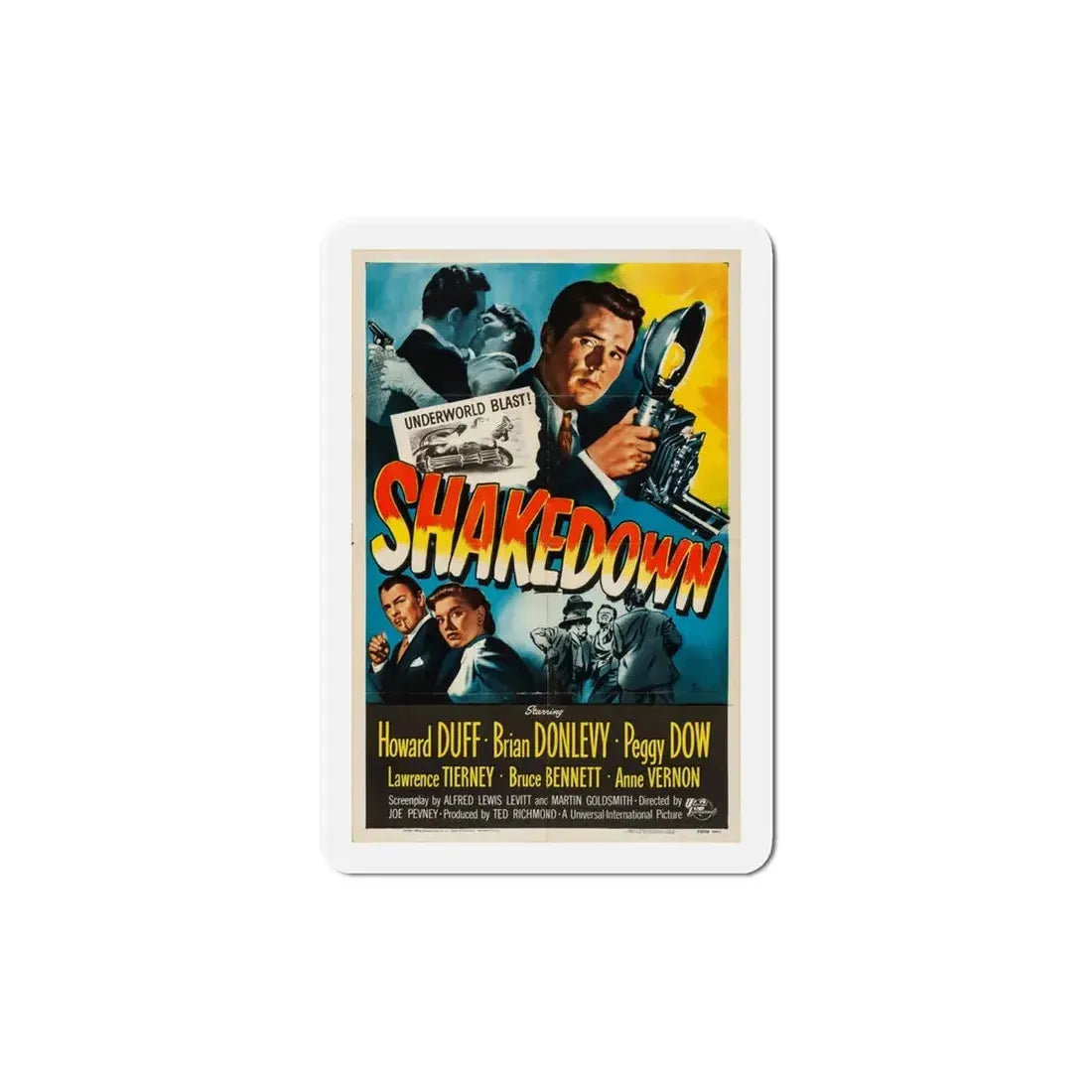 Shakedown 1950 Movie Poster Refrigerator Magnet 6 Inch - The Sticker Space