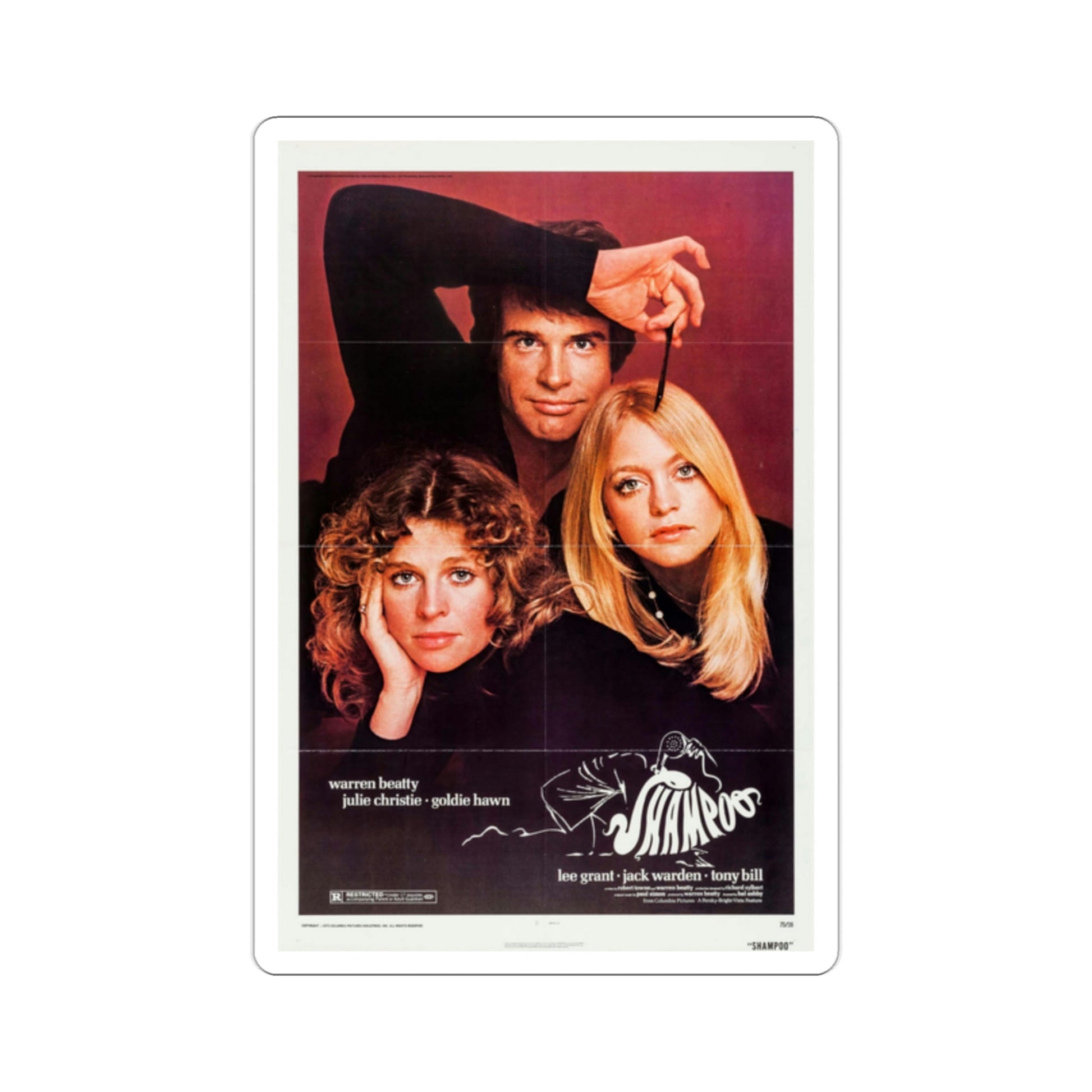 Shampoo 1975 Movie Poster STICKER Vinyl Die-Cut Decal-2 Inch-The Sticker Space