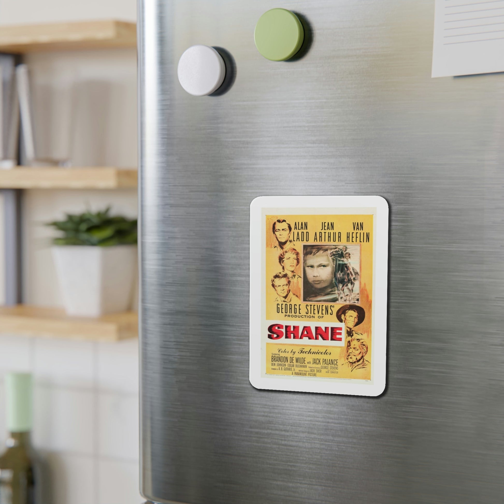 Shane 1953 Movie Poster Die-Cut Magnet-The Sticker Space