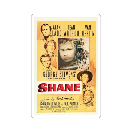 Shane 1953 Movie Poster STICKER Vinyl Die-Cut Decal 6 Inch - The Sticker Space