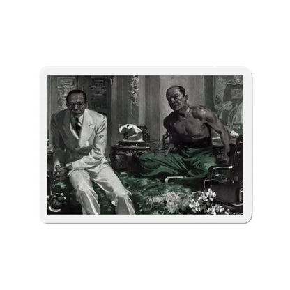 Shanghai Hotel (2), Cosmopolitan, June 1939 (Magazine Illustration) Refrigerator Magnet 2 Inch Die-Cut - The Sticker Space