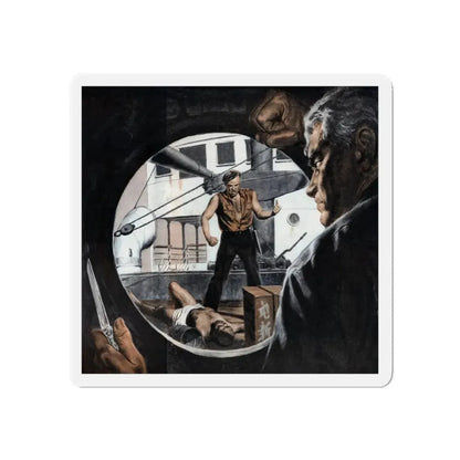 Shanghai Reckoning, Argosy, May 1949 (Magazine Illustration) Refrigerator Magnet 3 Inch Die-Cut - The Sticker Space