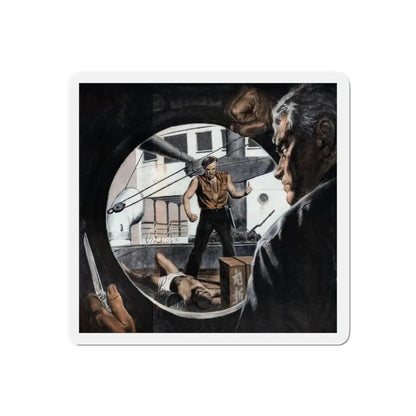 Shanghai Reckoning, Argosy, May 1949 (Magazine Illustration) Refrigerator Magnet 5 Inch Die-Cut - The Sticker Space