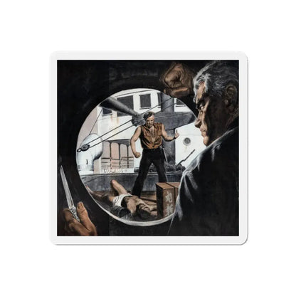 Shanghai Reckoning, Argosy, May 1949 (Magazine Illustration) Refrigerator Magnet 6 Inch Die-Cut - The Sticker Space