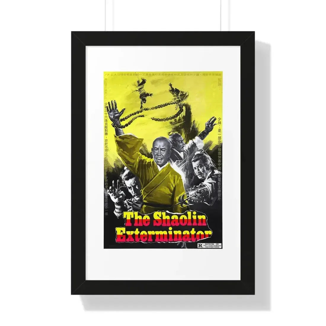 SHAOLIN EXTERMINATOR 1977 - Framed Movie Poster 16″ x 24″ Black - The Sticker Space