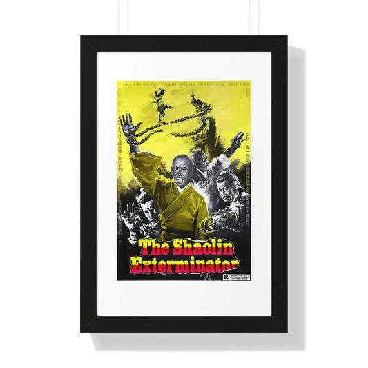 SHAOLIN EXTERMINATOR 1977 - Framed Movie Poster 16″ x 24″ Black - The Sticker Space