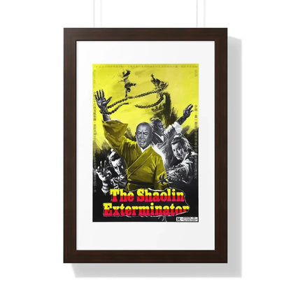 SHAOLIN EXTERMINATOR 1977 - Framed Movie Poster 16″ x 24″ Walnut - The Sticker Space