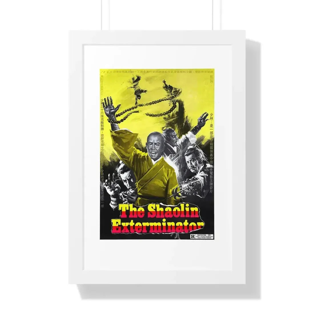 SHAOLIN EXTERMINATOR 1977 - Framed Movie Poster 16″ x 24″ White - The Sticker Space