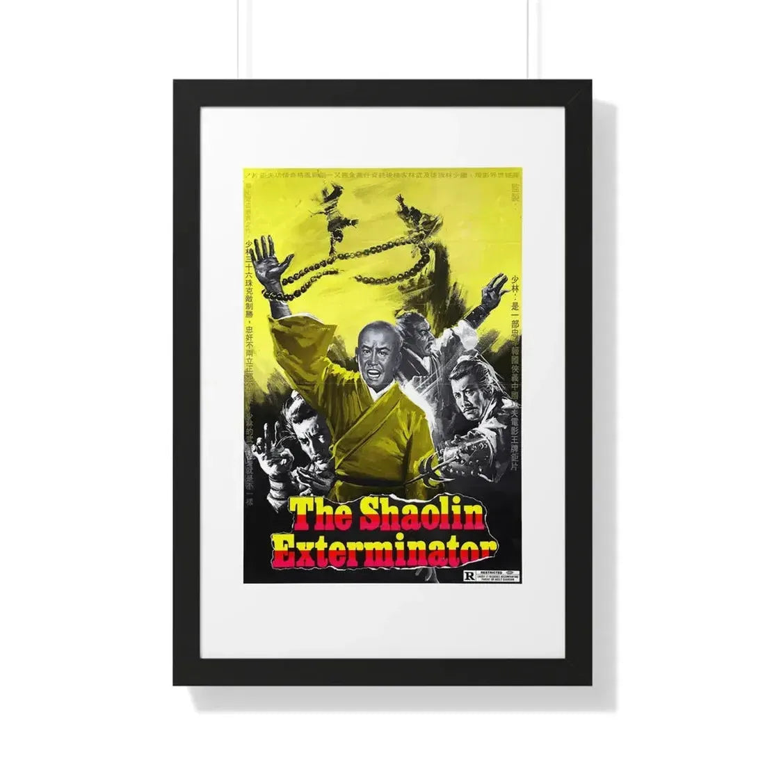 SHAOLIN EXTERMINATOR 1977 - Framed Movie Poster 20" x 30" Black - The Sticker Space