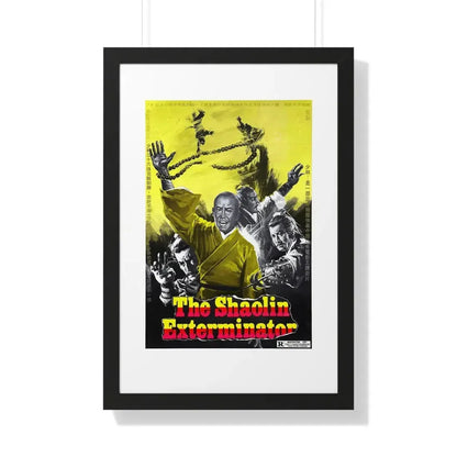 SHAOLIN EXTERMINATOR 1977 - Framed Movie Poster 20" x 30" Black - The Sticker Space