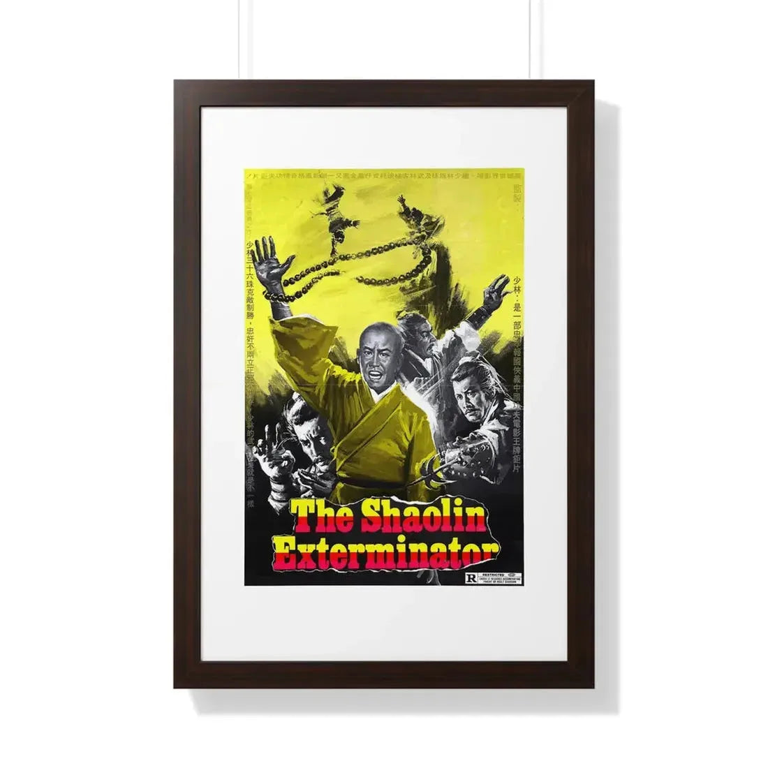 SHAOLIN EXTERMINATOR 1977 - Framed Movie Poster 20" x 30" Walnut - The Sticker Space