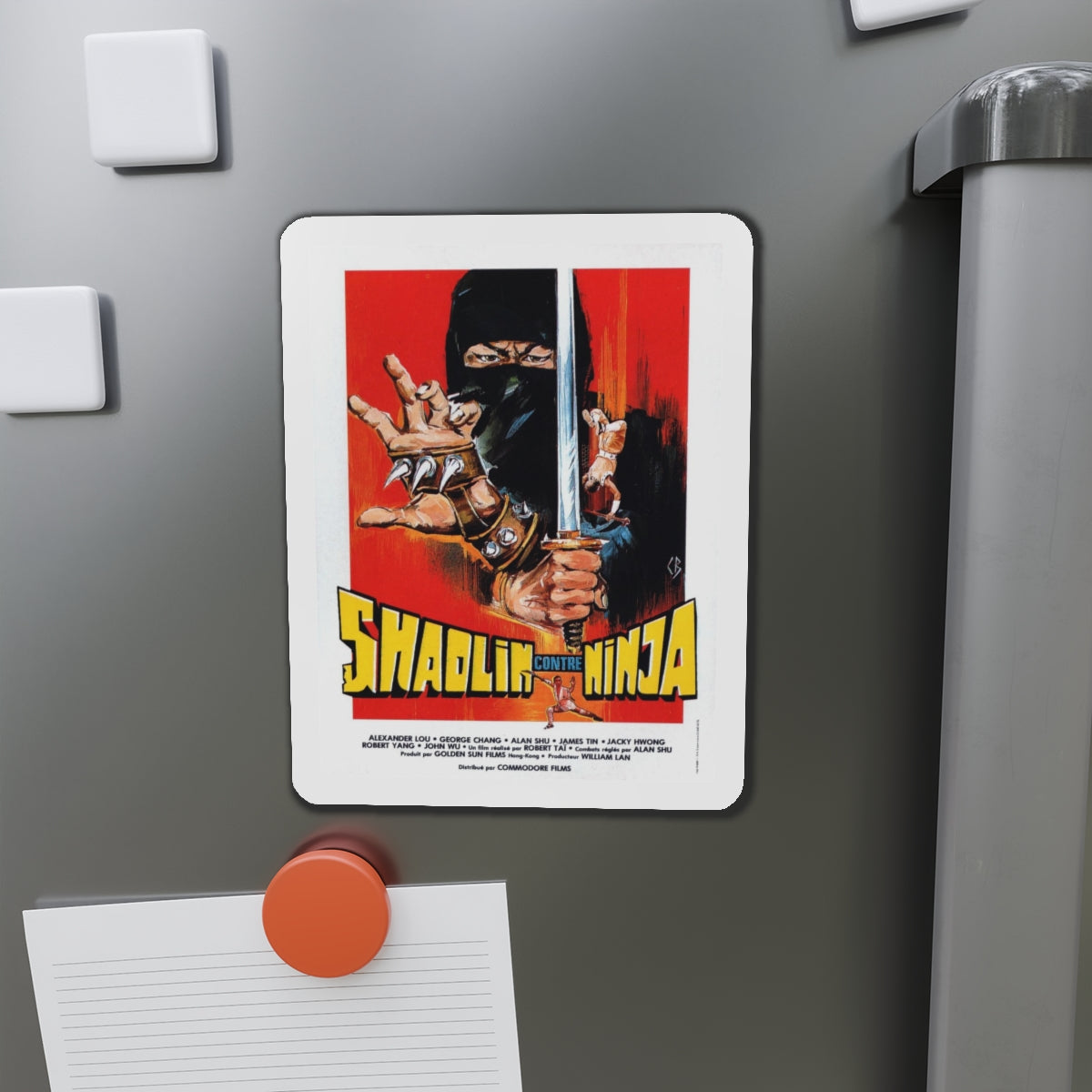 SHAOLIN VS NINJA 1983 Movie Poster - Refrigerator Magnet-The Sticker Space