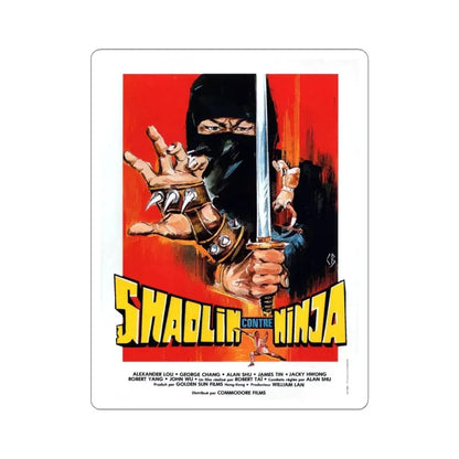 SHAOLIN VS NINJA 1983 Movie Poster - STICKER Vinyl Kiss-Cut Decal 4 Inch White - The Sticker Space