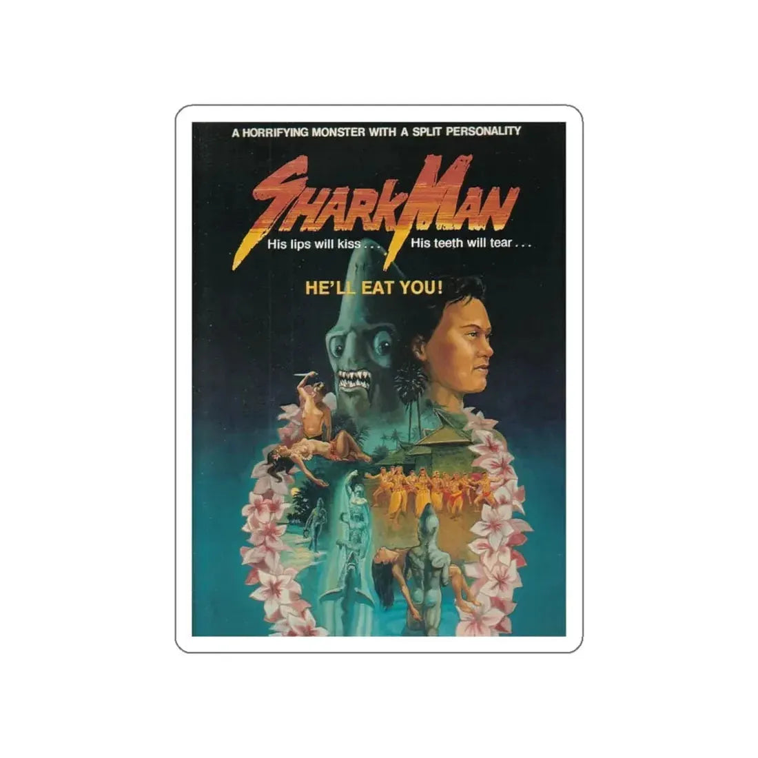 SHARKMAN (UNRELEASED) Movie Poster STICKER Vinyl Die-Cut Decal 5 Inch - The Sticker Space