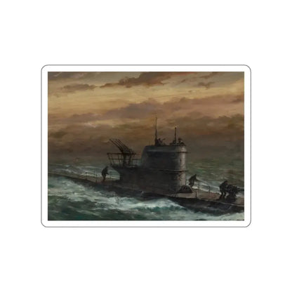 Sharks and Little Fishes (Magazine Illustration) STICKER Vinyl Die-Cut Decal White Die-Cut 3 Inch - The Sticker Space