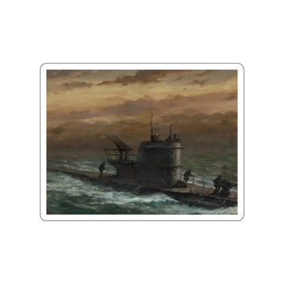 Sharks and Little Fishes (Magazine Illustration) STICKER Vinyl Die-Cut Decal White Die-Cut 4 Inch - The Sticker Space